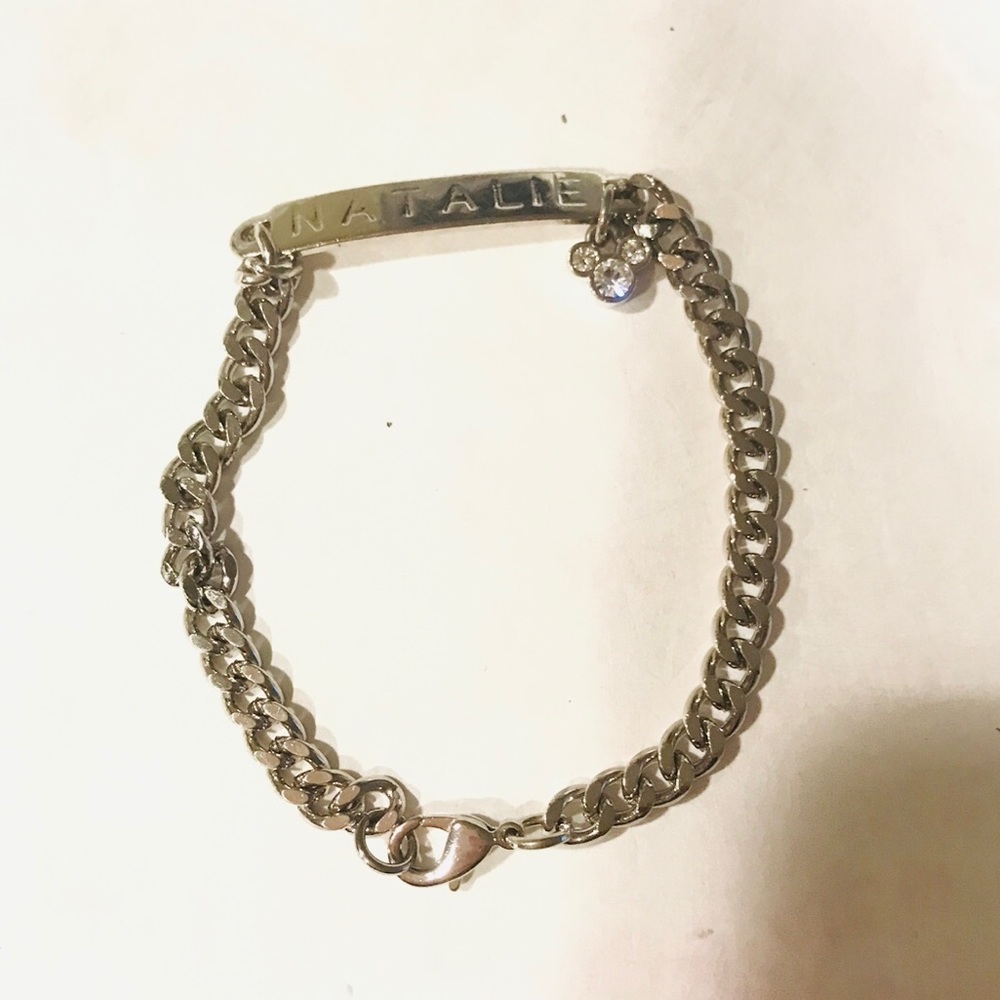 DISNEY custom Silver color Chrome Charm Bracelet
